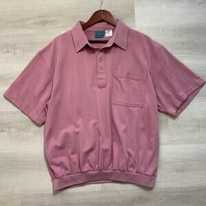 TropiCool Vintage Style Mens Retro Polo Mauve Pink XLG 3161201